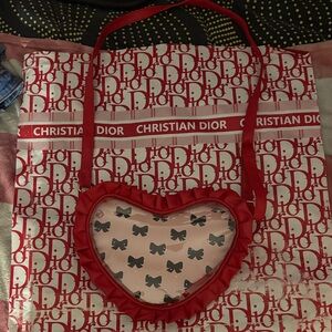 Red Heart Crossbody Bag